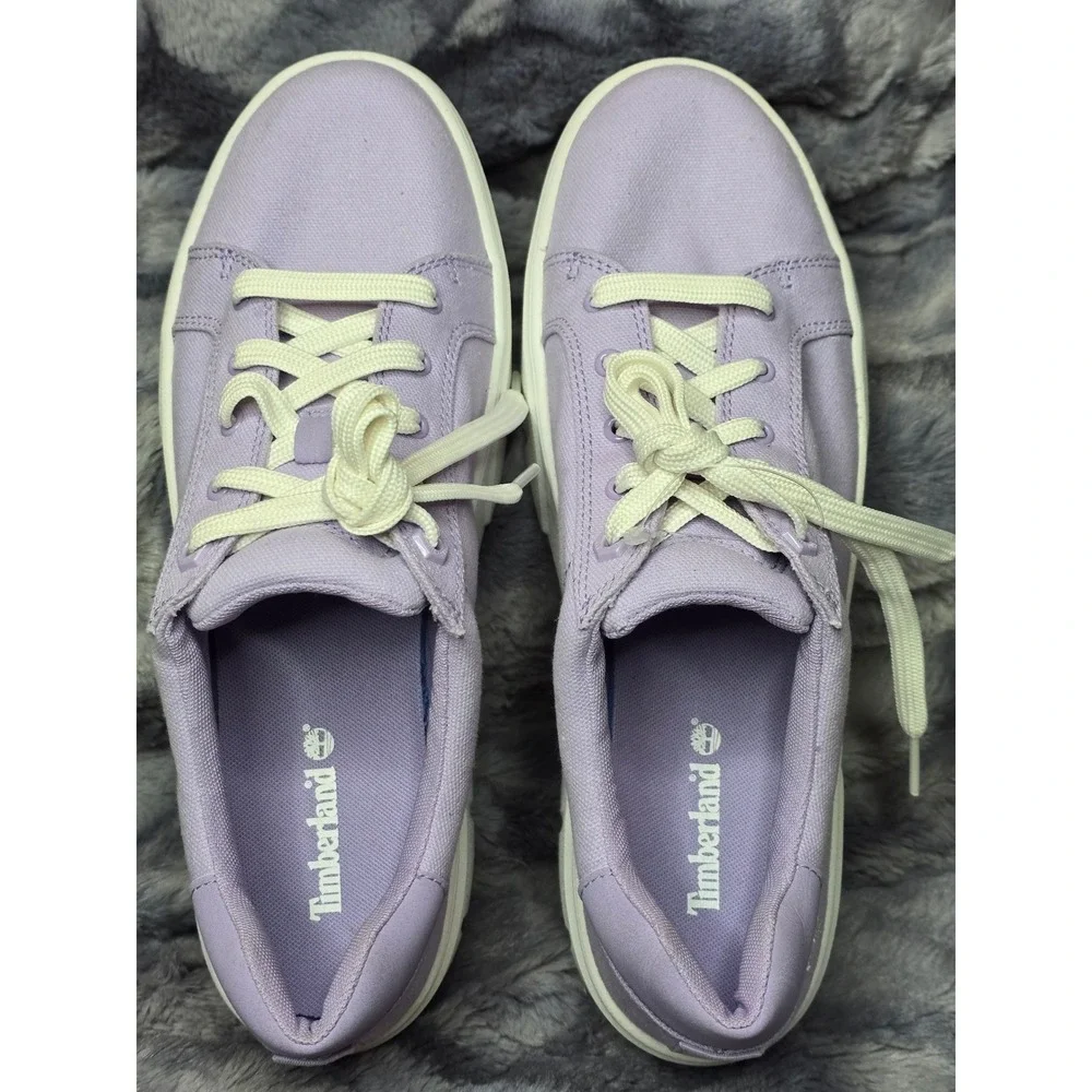 NEW Timberland Laurel Women's Purple/‎ Lilac Platform Canvas Sneakers Size 10